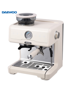 DAEWOO Coffee Machine for Home and Commercial Use, All-in-One Grinding Compact Semi-Automatic Coffee Maker DY-KF26A, Integrated Grinding Compact Semi-Automatic Coffee Machine