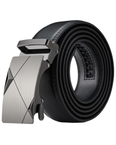 BOSTANTEN Men's Leather Belt Automatic Buckle Trendy Formal Trousers Belt Birthday Gift Black