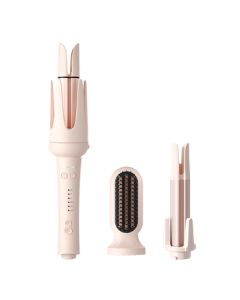 MinHuang [Advanced Styling] 3-in-1 Automatic Curling Iron with Negative Ion Straightening Comb, 32mm Curling Wand for Large Curls, 28mm Waves, Long-Lasting Hold