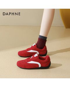 Daphne German Training Shoes Retro Style Versatile Women's Sneakers New Casual Fashion Sports Shoes Red 38
