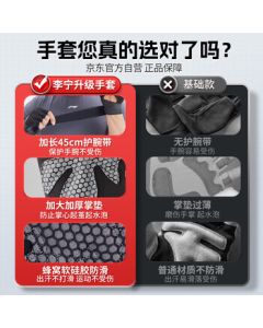 LiNing Fitness Gloves for Men & Women - Half Finger Workout Gloves for Pull-Ups, Weightlifting, Dumbbells, and Cycling with Anti-Slip Grip