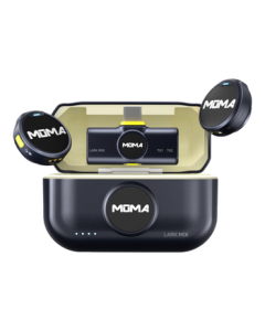 MOMA LARK MIX Live Streaming Microphone, Wireless Lavalier Mic, Noise-Canceling Anchor Mic, Mammoth 1-Drag-2 for Phone Camera Vlog Outdoor Interview Microphone with Earphone Receiver