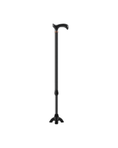 Kangbeixing Ultra-Lightweight Telescopic Walking Cane, Medical Quadripod Anti-Slip Multi-Functional Carbon Fiber Elderly Cane