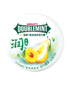 Wrigley's Mint Candy with Loquat and Pear Flavor 25g/Box, Soothing Throat Drops, Fresh Breath Mints, Snack Candy