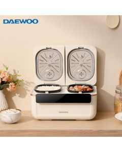DAEWOO Double Inner Pot Electric Rice Cooker, Multi-functional Smart Health Rice Cooker DYFB-4020 Nebula White