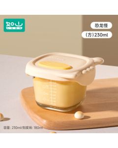 Rushan Baby Food Storage Glass Containers Set, Steaming Egg Custard Bowl, Fresh-Keeping Box, Complete Infant-Specific Feeding Tools