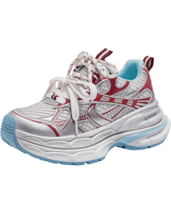 CAMEL Silver Moon Outdoor Retro Chunky Sneakers L25M202089 Gray/Silver/Red 37