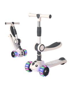 DEERC Kids Scooter for 1-3-6-12 Years Old, Foldable Ride-On Scooter with Seat, Wobble Scooter, Birthday Gift