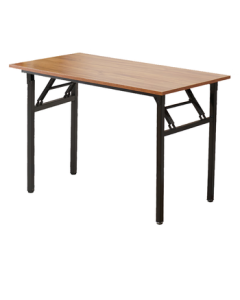 Qisheng Mingyuan Computer Desk Folding Table 1.2m Sturdy Laptop Desk Walnut Color LC-103