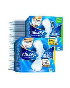 Always【Travel Essential】Liquid Sanitary Pads Day Use Combo 28 Pcs Period Pads Bulk Pack JD Self-Operated