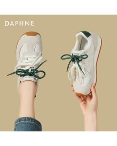 Daphne Versatile Women's Trainer Shoes New Autumn Thick-Sole Height-Increasing Retro Casual Shoes 4025404051 Beige 40