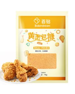 Baizuan Yellow Bread Crumbs for Air Fryer, Home Use for Fried Bananas, Chicken Legs, Pumpkin Cakes, Coating, Baking Ingredient, 1kg