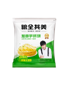 Liang Quan Qi Mei Scallion Flavor Hand-Ripped Pancake 100g*20pcs, Scallion Pancake, Bacon & Sausage Companion, Semi-Finished Breakfast