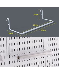 Sanhe No-Drill Wall-Mounted Pegboard DIY Accessories Multifunctional Paper Roll Holder, White