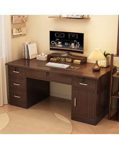 Xin You Liang Jia Computer Desk, Office Desk, Home Study Writing Desk, Adult Work Desk A095 140 with Five Drawers and One Door