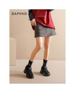 DAPHNE Platform Breathable Retro Sneakers (Black, Fleece-Lined) Size 36