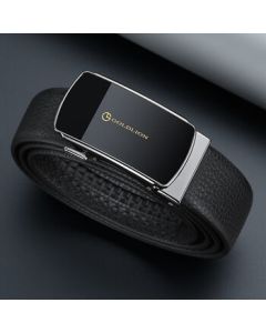 Goldlion Men's Genuine Leather Belt with Automatic Buckle, Gift Box Set for Business and Fashion, Birthday Gift for Dad