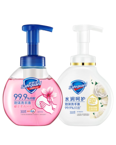 Safeguard Antibacterial Foaming Hand Wash Camellia Scent 300g + Cherry Blossom Scent 300g 99.9% Antibacterial Protection