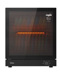 Midea Disinfection Cabinet for Home Use, 50L Double-Layer Compact Countertop Sterilizer for Kitchen Utensils, Bowls, Plates, Tea Cups, and Knives with High-Temperature Drying, 2-Star Rating (Model 50T11)