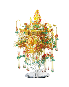 Piececool 3D Metal Puzzle - Golden Phoenix Crown, Creative Decorative Model, Mid-Autumn Festival Gift for Girlfriend