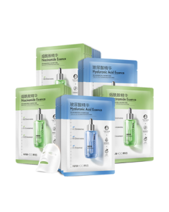 Hanhoo Face Mask - Hyaluronic Acid & Niacinamide Essence Mask (30 Pieces) Hydrating Moisturizing Soothing Brightening Leave-On Skincare for Men & Women