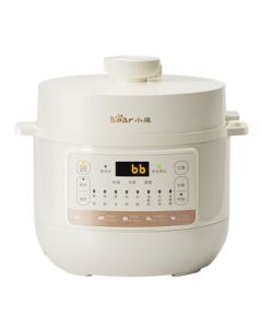 Bear Pressure Cooker YLB-C40Y5-S01 White with Single Inner Pot, Measuring Cup, and Rice Spoon