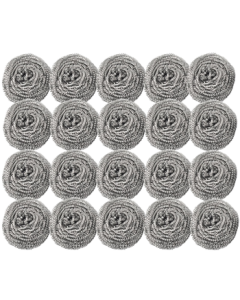 Ruibao Food-Grade Stainless Steel Large Scouring Pads, 20-Pack, 20g for Home and Commercial Use, No Shedding for Dishwashing and Pot Scrubbing