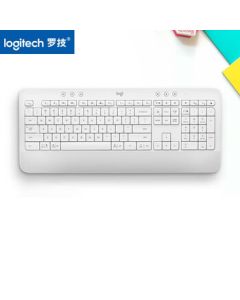 Logitech K650 Wireless Bluetooth Keyboard - Preferred Series, Business Office Keyboard with Wrist Rest, Dual-Mode Enterprise-Level, Includes Logi Bolt Receiver, Commercial Version, White