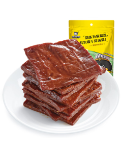 Zhouheiya Braised Tofu Snack - Vegetarian Braised Delicacy, Sweet & Spicy, Convenient Vacuum Pack 120g