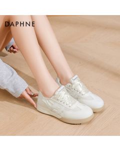 Daphne Women's Ballet Training Shoes 2025 Spring/Autumn Versatile Chunky Sole Platform Sneakers for Height Increase Casual Sports Shoes - Beige - Size 38