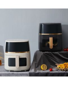 DAEWOO Home 5L Large Capacity Visual Smart Touch Air Fryer Electric Oven DYKZ-5013E (Warm White) (Color Mailbox)