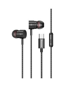 Newman XLT06 Type-C Earphone with In-line Control, Wired In-Ear Music Headphones for Mobile Phones (Type-C Version, Black)