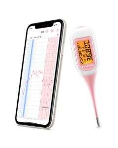 Yuncheng Smart Basal Thermometer for Ovulation Tracking, Pregnancy Planning, Oral Use with Soft Tip, Digital Thermometer for Women