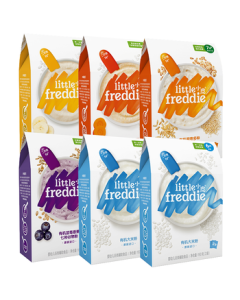 Little Freddie Organic High-Iron Rice Cereal 5 Flavors 160g*6 Boxes Baby Food Infant Nutritional Rice Cereal for 6+ Months