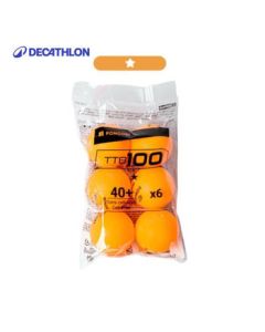 DECATHLON Table Tennis Competition Training Balls 40+ ABS 1-Star Yellow (Pack of 6) - 4714185