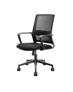deli 4901S Ergonomic Computer Chair/Mesh Back Office Chair/Staff Chair, Black Mesh, Adjustable Height