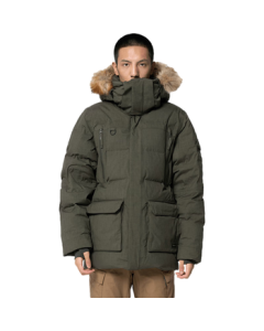 Decathlon Men's & Women's Long Down Coat Winter Sports Quilted Jacket Khaki M-4691279