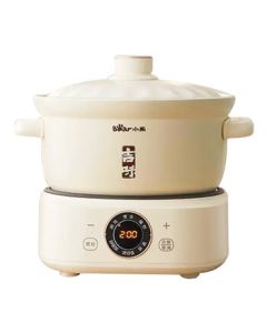 Bear (Bear) Electric Stew Pot DSG-D30S1 Beige 3L 5 Menus 9.5H Preset Electric Steamer Slow Cooker Porridge Pot Soup Pot 500W 10000978