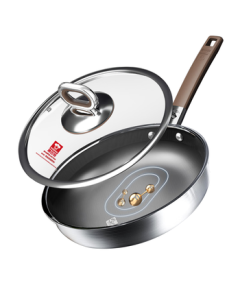 KBH Non-Stick Frying Pan, Titanium-Reinforced Coating-Free Antibacterial 316L Stainless Steel Pan