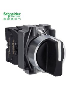 Schneider Electric XB2B Handle Switch Self-Locking Type Short Handle 1NO+1NC Black Metal 22mm XB2BD25C Selector Switch