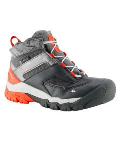 Decathlon Kids Hiking Shoes for Boys and Girls Outdoor Waterproof Trekking Sneakers Gray - Hook & Loop 34 2999058