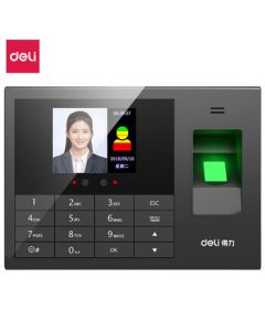 Deli 33868/3765 Face & Fingerprint Hybrid Recognition Attendance Terminal - Contactless Clock-In, Facial Recognition & Fingerprint All-in-One Attendance Machine