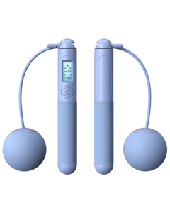 JINGDONG Jingzao Large Ball Rope-Free Jump Rope for Adults with Counting Function, Weighted for Weight Loss, Kids and Students for Exam and Speed Training - Blue
