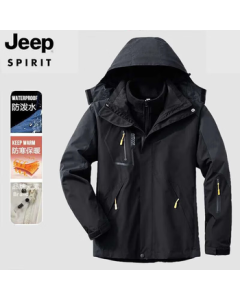 JEEP Assault Jacket 3-in-1 Fleece Lined Outdoor Windproof Warm Water-Resistant Comfortable Mountain Climbing Coat
