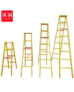 Moufu 927 Insulated Ladder, Fiberglass Insulated Step Ladder for Electrician and Engineering (2m Insulated A-Frame Ladder)