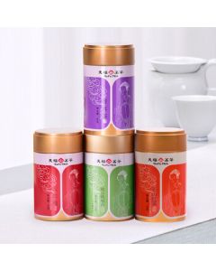Tenfu Tea Combination Tea Gift Set - Da Hong Pao, Lapsang Black Tea, Tie Guan Yin, Pu-erh Tea 250g Canned Combo for Gifting