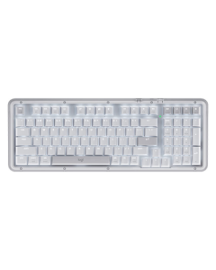 Logitech ALTO KEYS K98M Amber Series AI Custom Wireless Mechanical Keyboard with Hot-Swappable Marble Switch - White