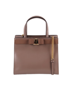 Ferragamo Women's VARA Beige Handbag 0741078 Gift for Girlfriend