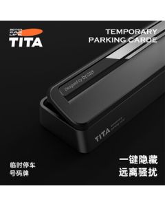 TITA Car Parking Number Plate, Temporary Parking Phone Number Sign, Night Visible High-End Luxury Hidden Matte Black Car Accessory