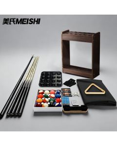 MeiShi Complete Set of Billiards Accessories for Chinese Black 8 / American 8-Ball Pool Table, Including Cues, Tips, Chalk, and More
